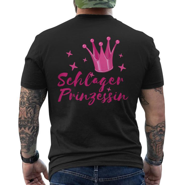 Schlagerprinzessin Schlager Prinzessin Schlagermusik T-Shirt mit Rückendruck