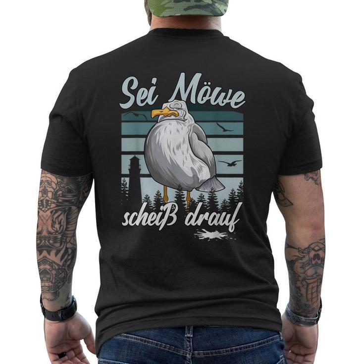 Sei Möwe Scheid Drauf North German Seagulls T-Shirt mit Rückendruck