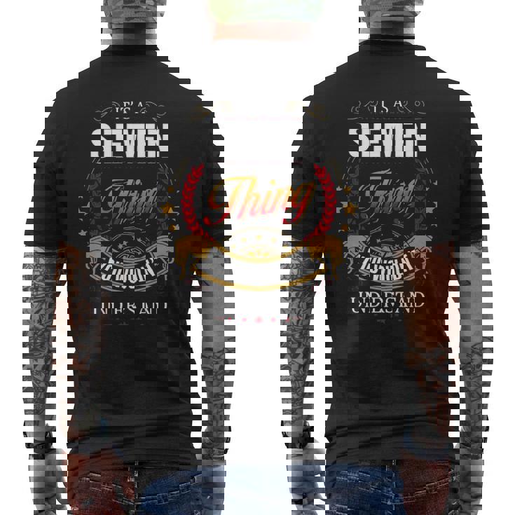 Siemen Family Crest Siemen Siemen Clothing Siemen T Siemen T For The Siemen Men's T-shirt Back Print