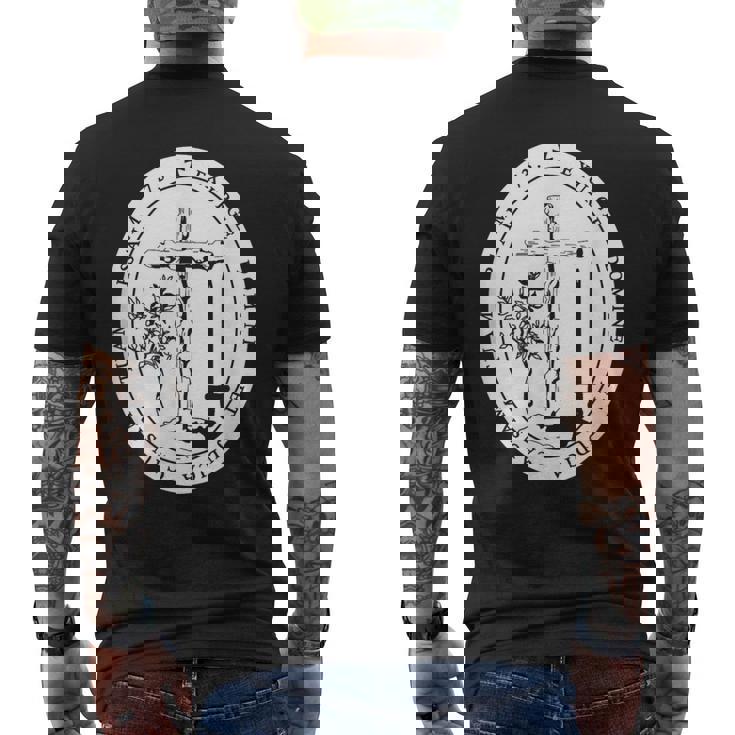 Sigillo Dell'inquisizione Spagnola T-shirt da uomo con stampa posteriore