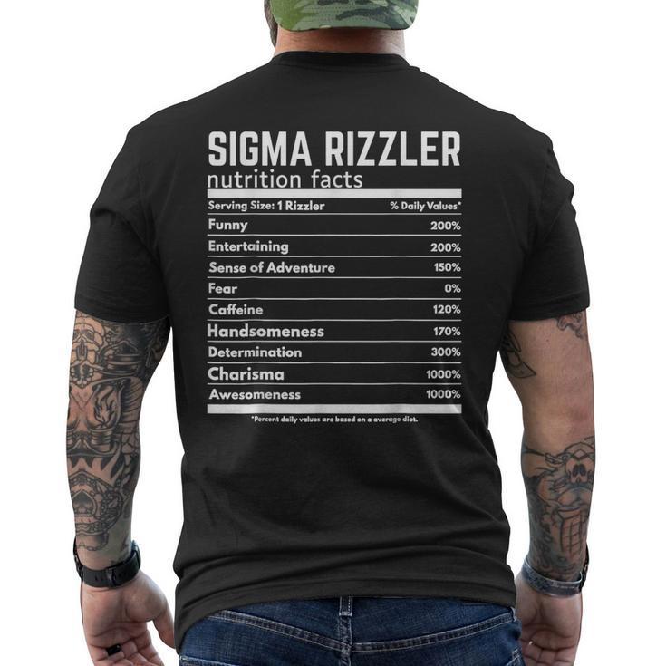 Sigma Rizzerler Sigma Rizzler Nutrition Facts Meme Rizz Internet Memes Gen Z Men's T ...