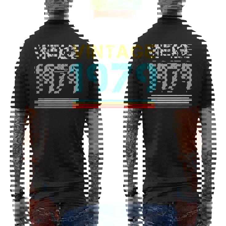 Sintage De 1979 Para Hombre Retro Divertidas Cumpleaños De 1979 Camiseta Hombre Estampado Espalda