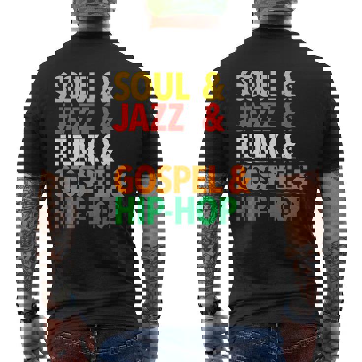 Soul Jazz Funk Gospel & Hip Hop Palabras De Estilos Musicales Camiseta Hombre Estampado Espalda