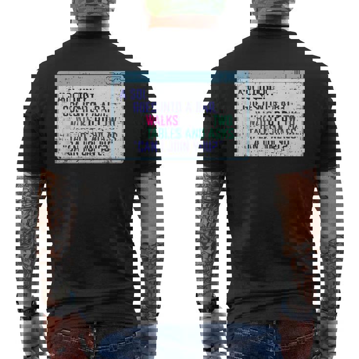 Sql Query Goes Into A Bar I Sql Database Programmer Men's T-shirt Back ...