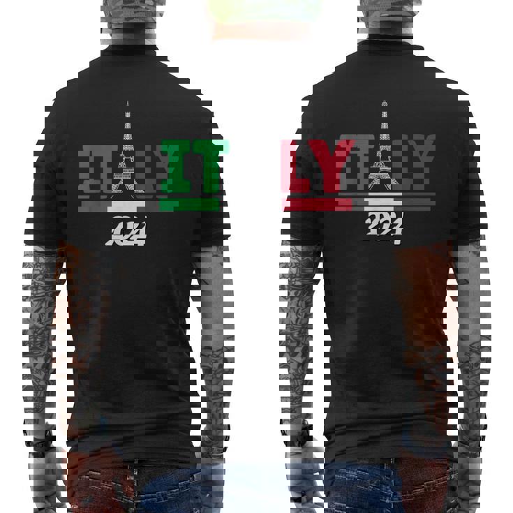 Squadra Italia 2024 Paris Sport Games T-shirt da uomo con stampa posteriore