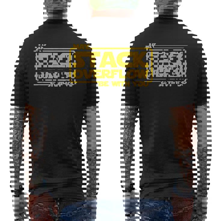Stack Overflow With You Devops Programmer Java Python Linux T-shirt da uomo con stampa posteriore