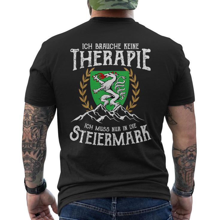 Steiermark Wappen Keine Therapie Steirer Austria T-Shirt mit Rückendruck