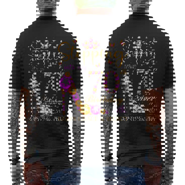 Stepping Into My 70Th Birthday With God's Grace & Mercy Men's T-shirt Back Print