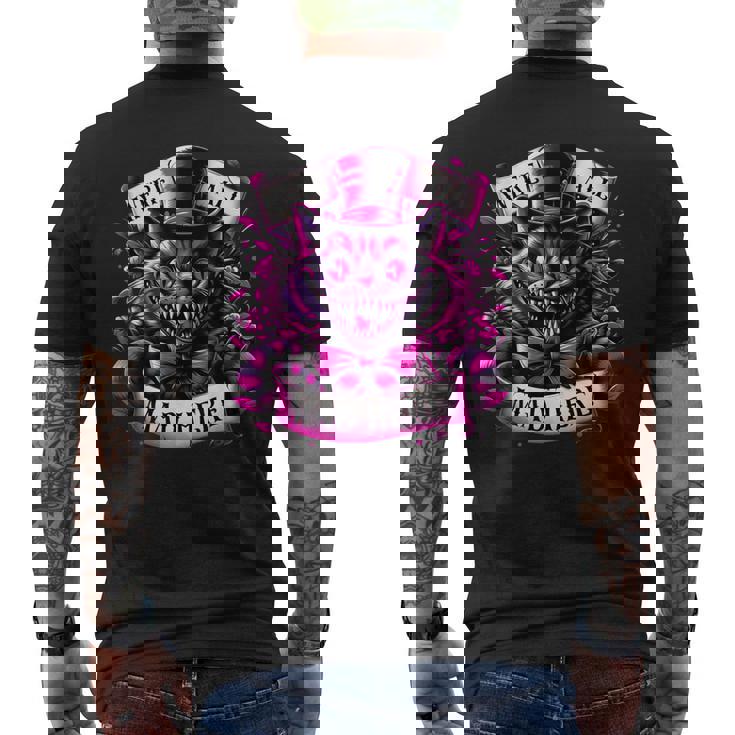 Stregatto Alice Nel Paese Delle Meraviglie Party T-shirt da uomo con stampa posteriore