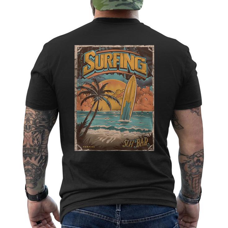 Surfing Retro T-Shirt mit Rückendruck