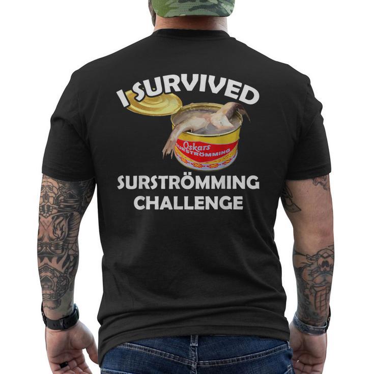 Surströmming I Survived Surströmming Challenge T-Shirt mit Rückendruck