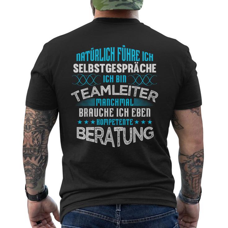 Teamleiter Beratung Team-Leitung Im Office Work & Work T-Shirt mit Rückendruck