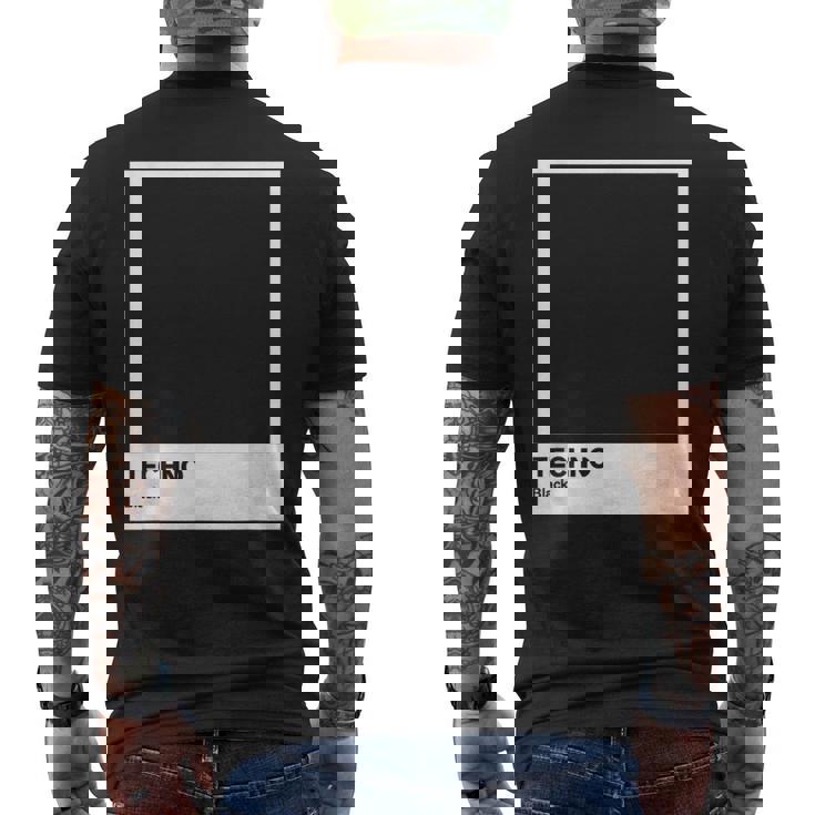 Techno Nera Techno T-shirt da uomo con stampa posteriore