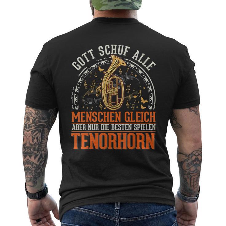 Tenor Horn Gott Tenor Hornist T-Shirt mit Rückendruck