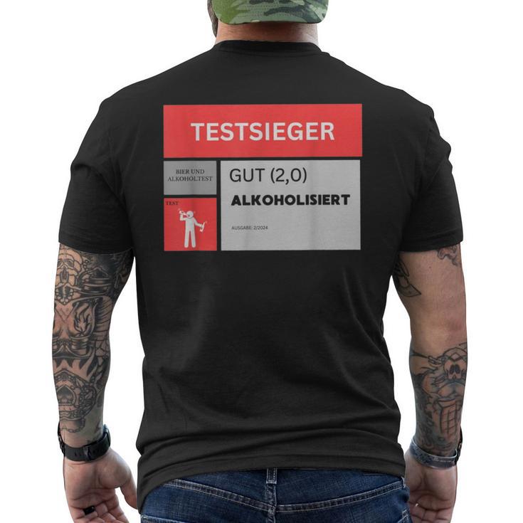 Test Winner Gut Alcoholisiert T-Shirt mit Rückendruck