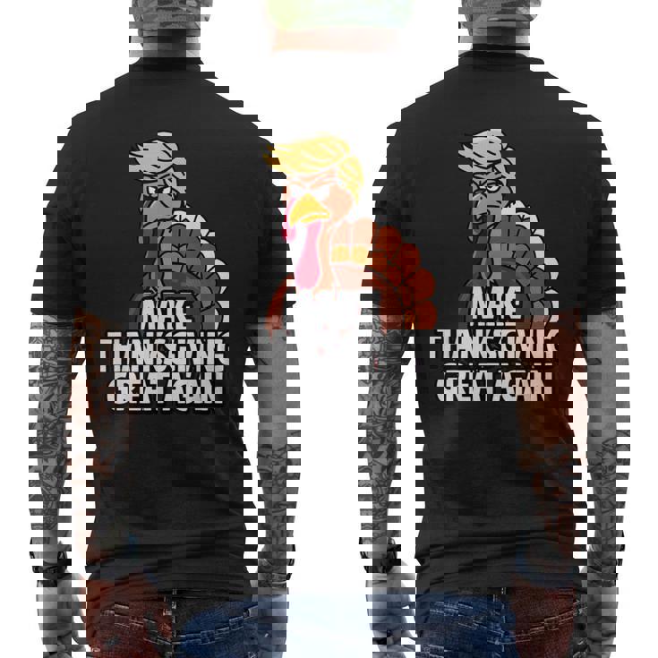 Make Thanksgiving Great Again Turkey 2024 Men's T-shirt Back Print