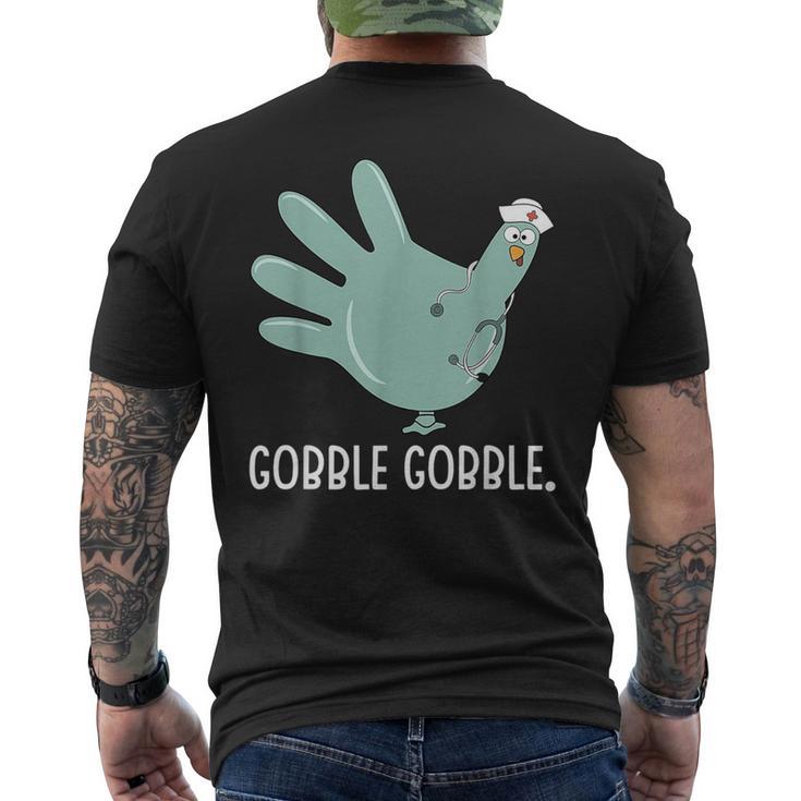 Thanksgiving nurse Glove Turkey Nurse thanksgiving for nurse Men's Back Print T-Shirt