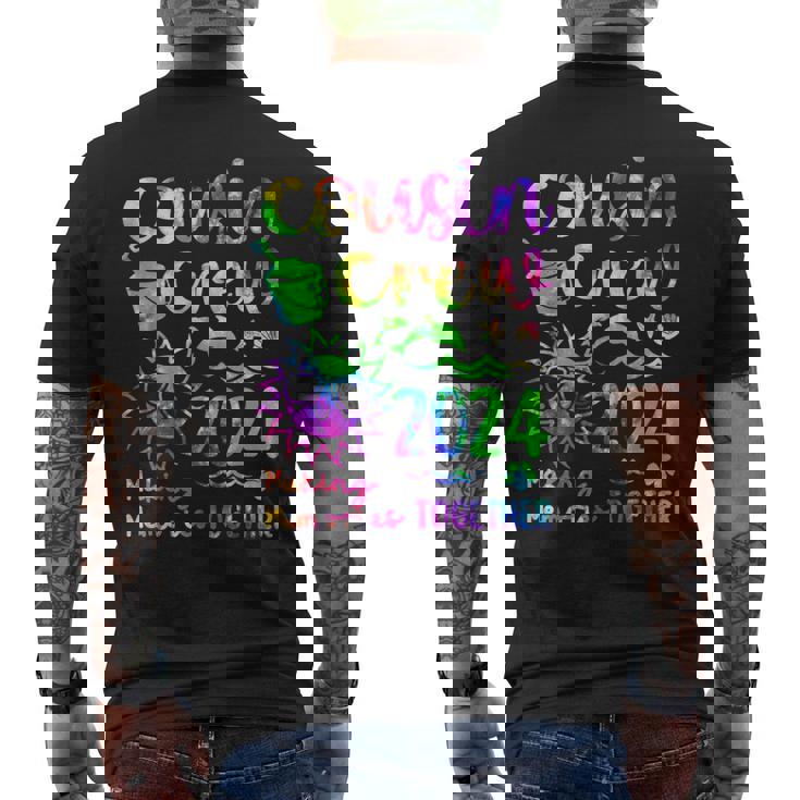 Tie Dye Cousin Crew 2024 Summer Vacation Beach Family Match Men's T-shirt Back Print