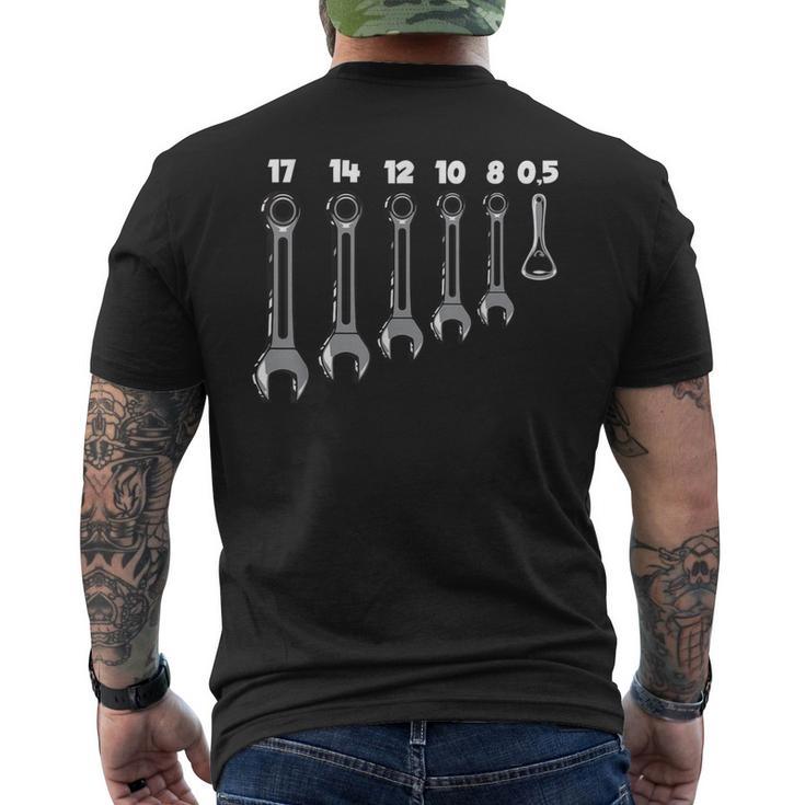 Tool Spanner Set Bottle Opener Workshop T-Shirt mit Rückendruck