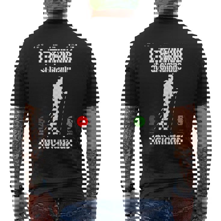 Trekking Divertente Escursionista Regalo Donna T-shirt da uomo con stampa posteriore