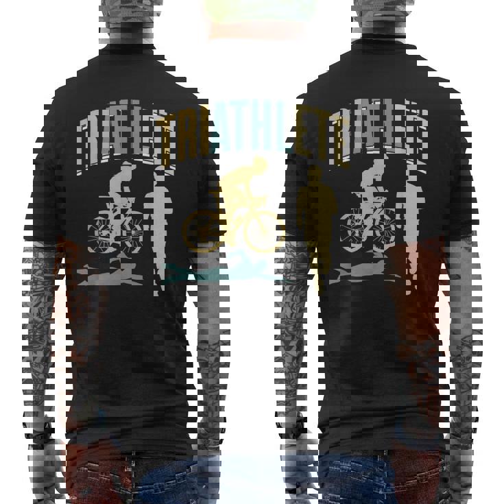 Triatleta Triatlones Triatlón Deportes Camiseta Hombre Estampado Espalda