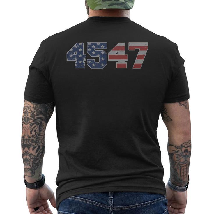45 47 Trump 2024 American Flag (on Back) T-Shirt