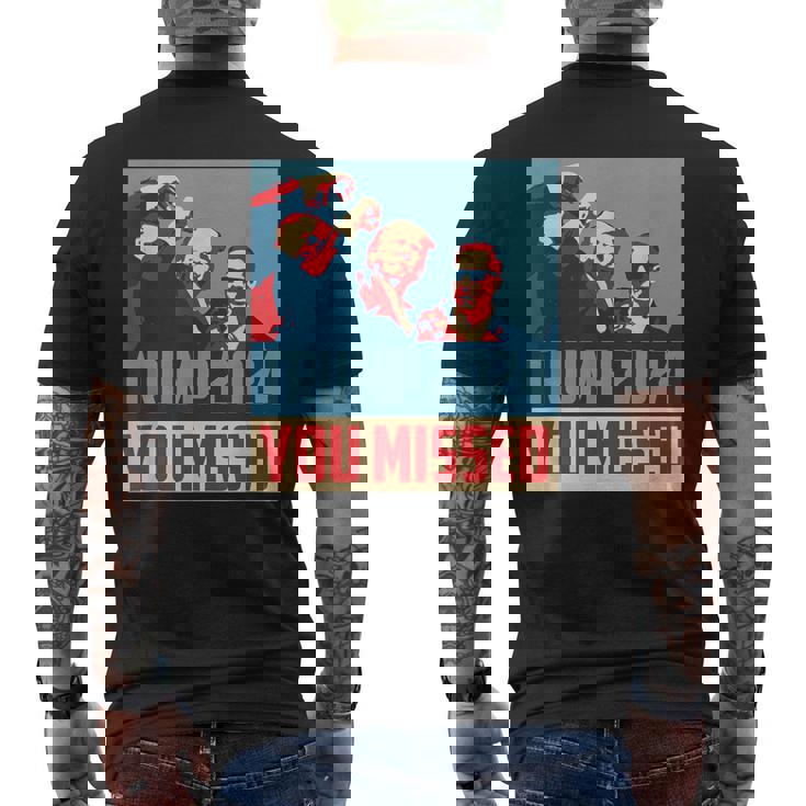 Trump Disparó 2024 Te Perdiste El Mayordomo Sangrante Pa Trump Camiseta Hombre Estampado Espalda