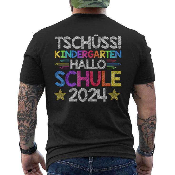 Tschüss Kindergarten Hello School 2024 Graduate T-Shirt mit Rückendruck