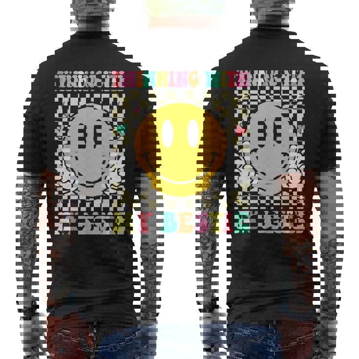 Twinning With My Bestie Twin Matching Twins Day Best Friend Men's T-shirt Back Print