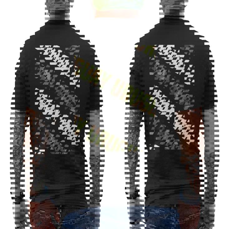 Uruguay Modello Camoerde Camouflage T-shirt da uomo con stampa posteriore