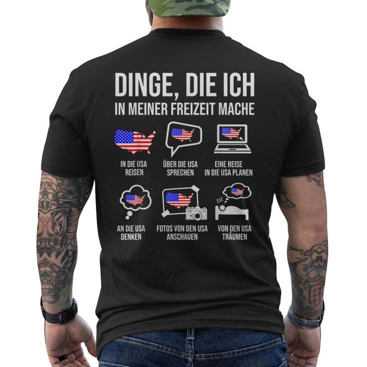 Usa Dinge In Meiner Freizeit Mache T-Shirt mit Rückendruck