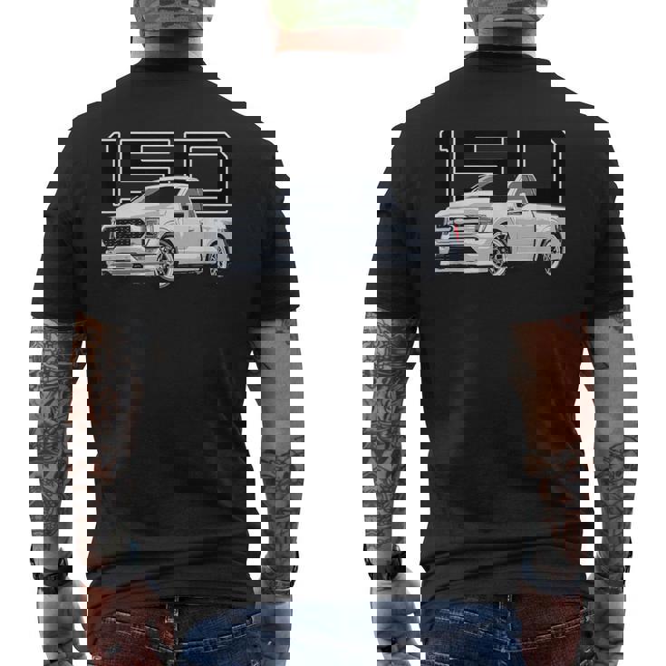 V8 Motor Racing Pickup Camion Usa Bianco T-shirt da uomo con stampa posteriore