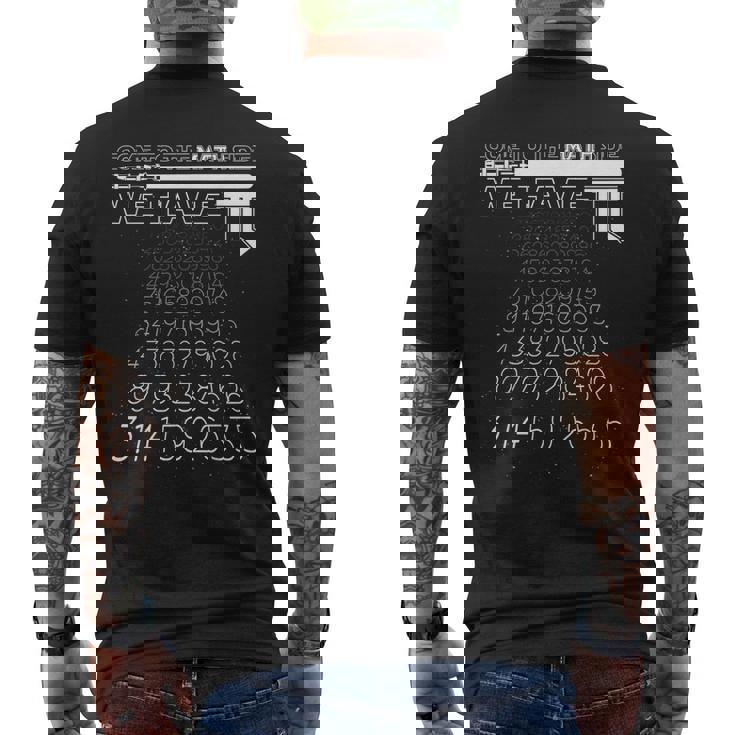 Vieni Al Lato Della Matematica Abbiamo Pi Geek Nerd T-shirt da uomo con stampa posteriore