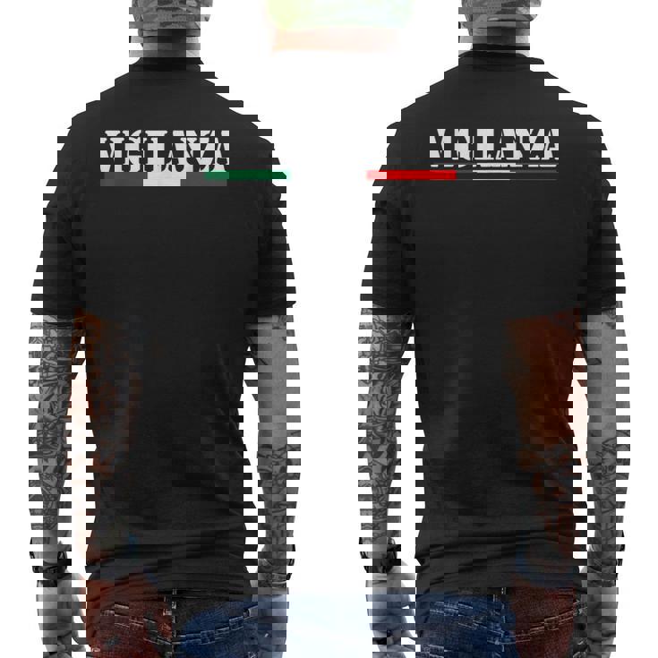 Vigilanza Security Guardia Sicurezza Scritta Sul Fronte T-shirt da uomo con stampa posteriore