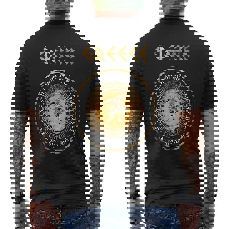 Villes De La Grèce Antique Symbole Hoplite Grec T-shirt imprimé au dos