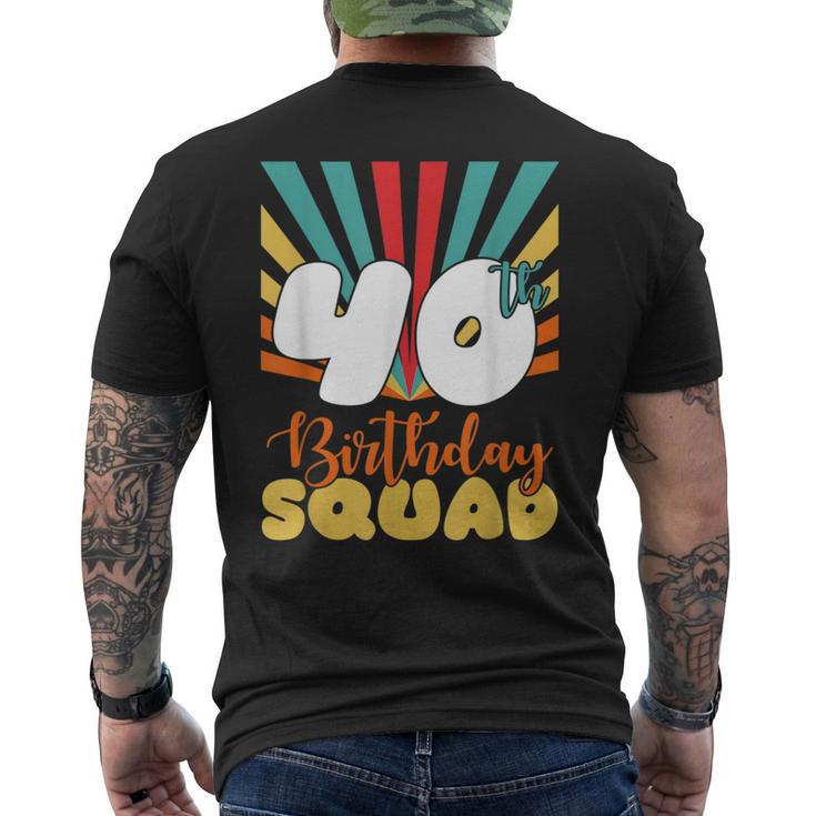 Vintage 1981 40Th Birthday Squad Im Retro-Stil 40 Jahre Alt T-Shirt mit Rückendruck