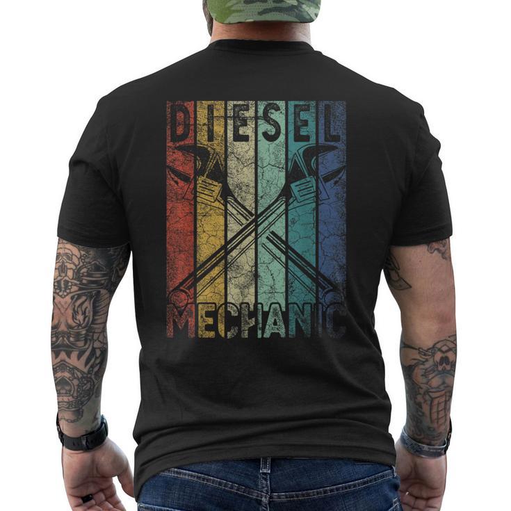 Vintage Diesel Mechanic Car Garage Distressed T-Shirt mit Rückendruck