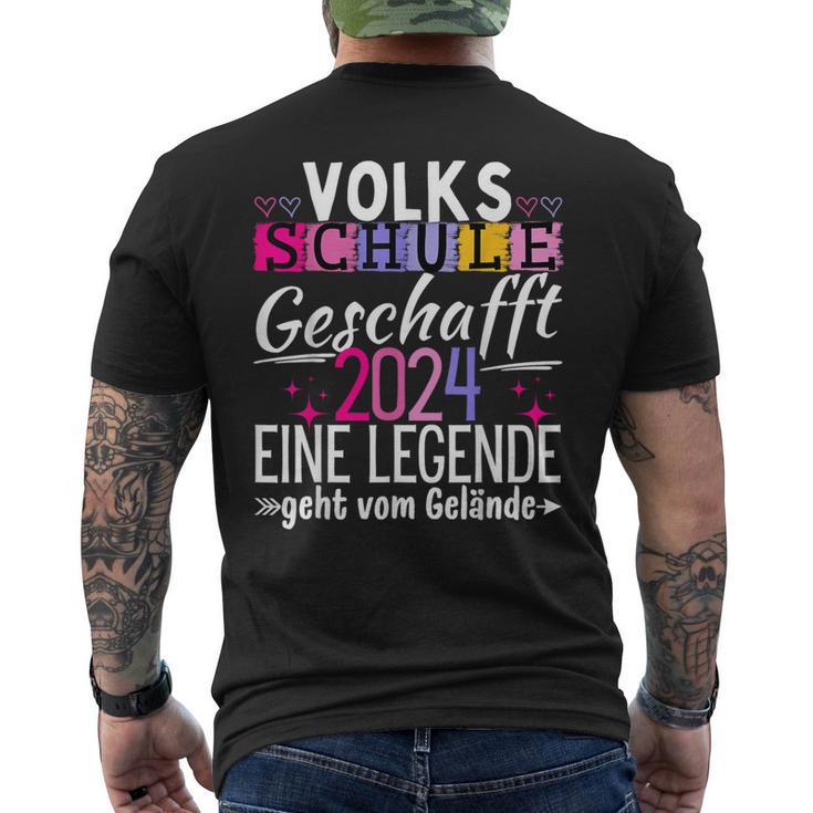 Volksschule Geschafft Abschlussolksschule 2024 T-Shirt mit Rückendruck