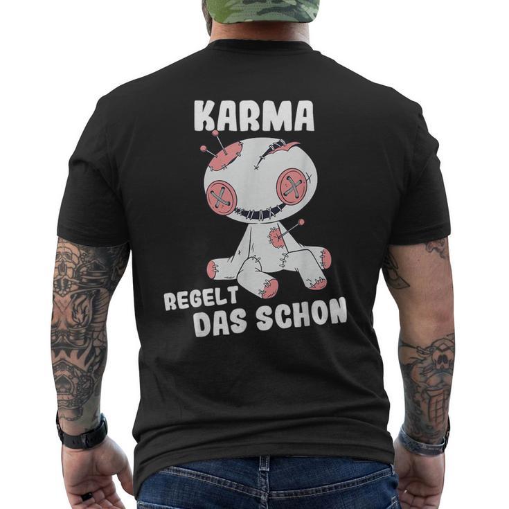 Voodoo Doll Sarcasm Karma Regelt Das Schon T-Shirt mit Rückendruck