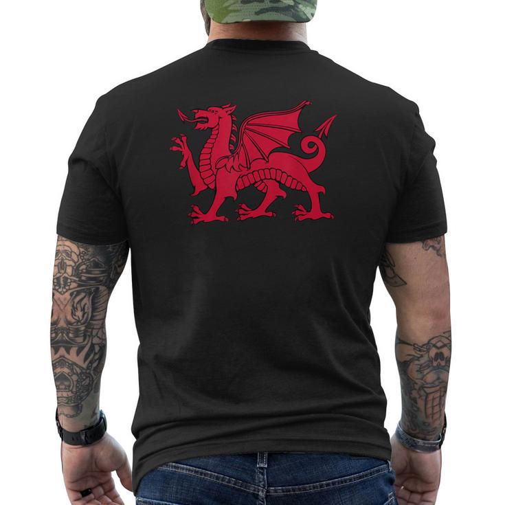 Walisischer Roter Drache Wales Flag T-Shirt mit Rückendruck