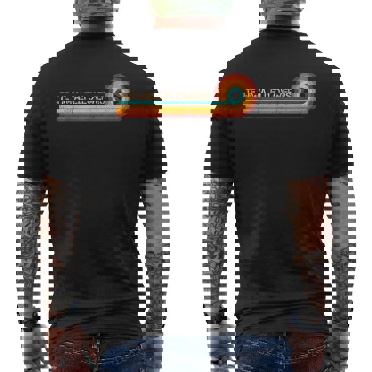 The Wallflowers Retro Stripes Musician Vintage Men's T-shirt Back Print