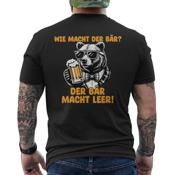 Wie Macht Der Bär German Text T-Shirt mit Rückendruck