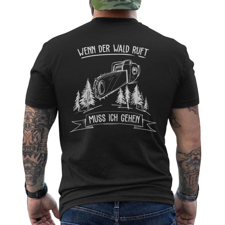 Wooden Wenn Der Forest Rufung Muss Ich Gehen Wenn Der Forest R S T-Shirt mit Rückendruck