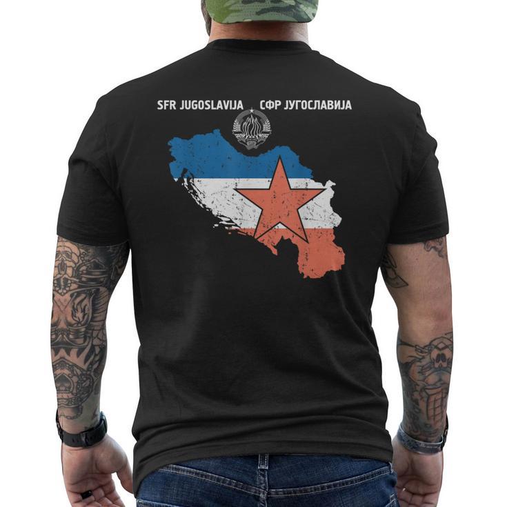 Yugoslavija Flag Balkan Sfrj Yugoslavia T-Shirt mit Rückendruck