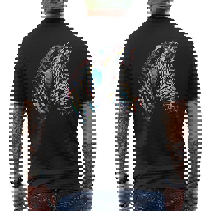Zebra Casque D'art Musique Animal Motif Zèbre T-shirt imprimé au dos