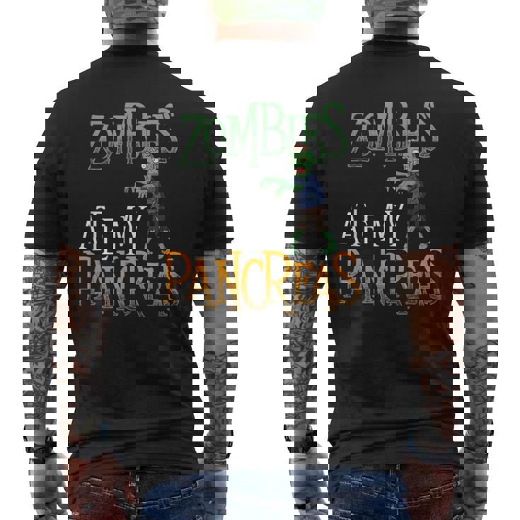 Zombies Comió Mi Páncreas T1d Diabetic Diabetes Conciencia Camiseta Hombre Estampado Espalda