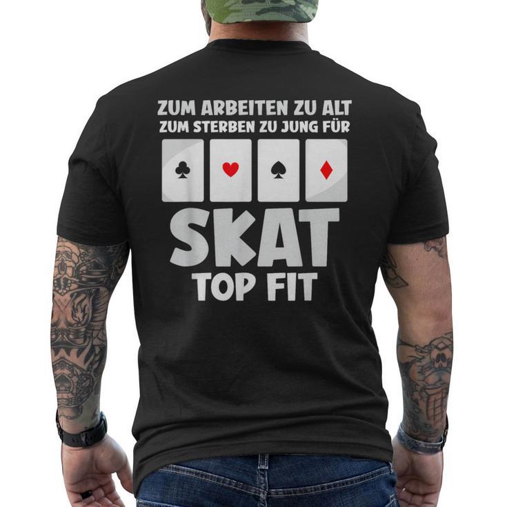 Zum Work Zu Alt Für Skat German Langu T-Shirt mit Rückendruck