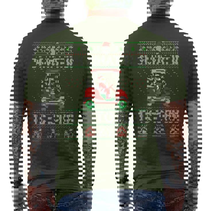 Christmas Oh What Fun It Is To Ride Golf Lover Ugly Sweater Men's T-shirt Back Print