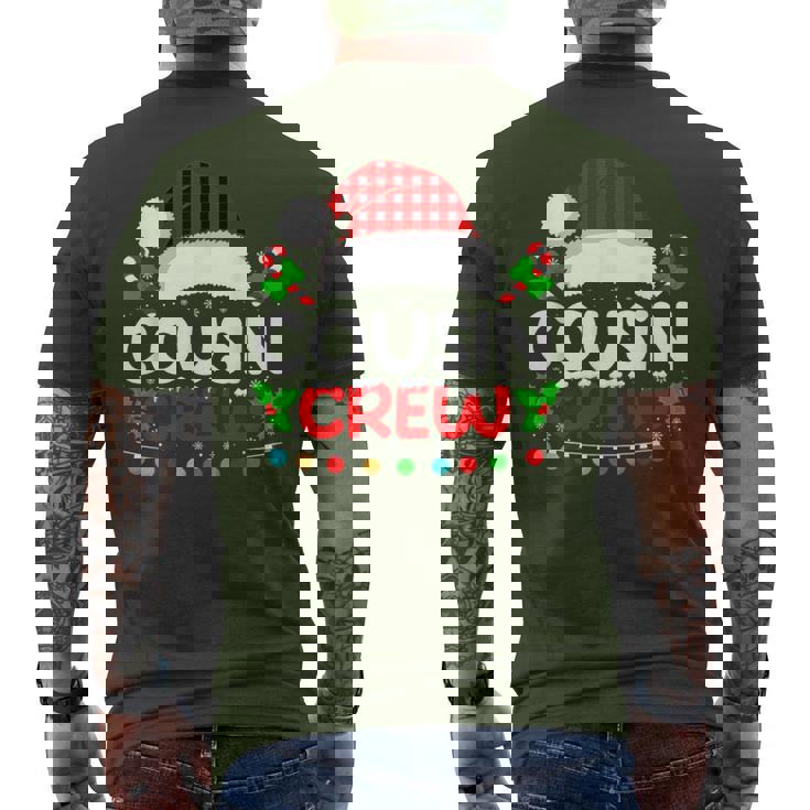Cousin Crew Buffalo Plaid Xmas Pajamas Christmas Lights Men's T-shirt Back Print