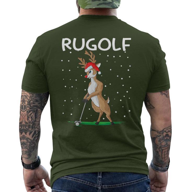 Rugolf Reindeer Christmas Golf T-Shirt mit Rückendruck